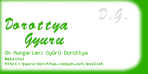 dorottya gyuru business card