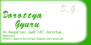 dorottya gyuru business card